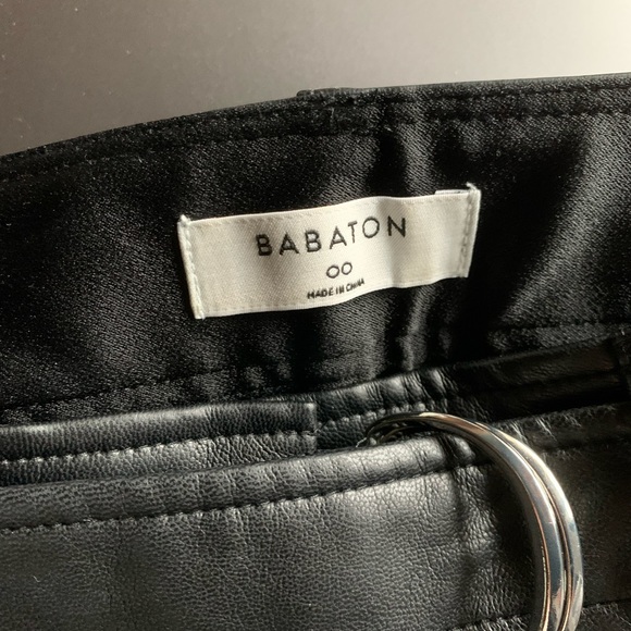 Aritzia / BABATON | Mayne Vegan Leather Pants Black - Picture 3 of 7